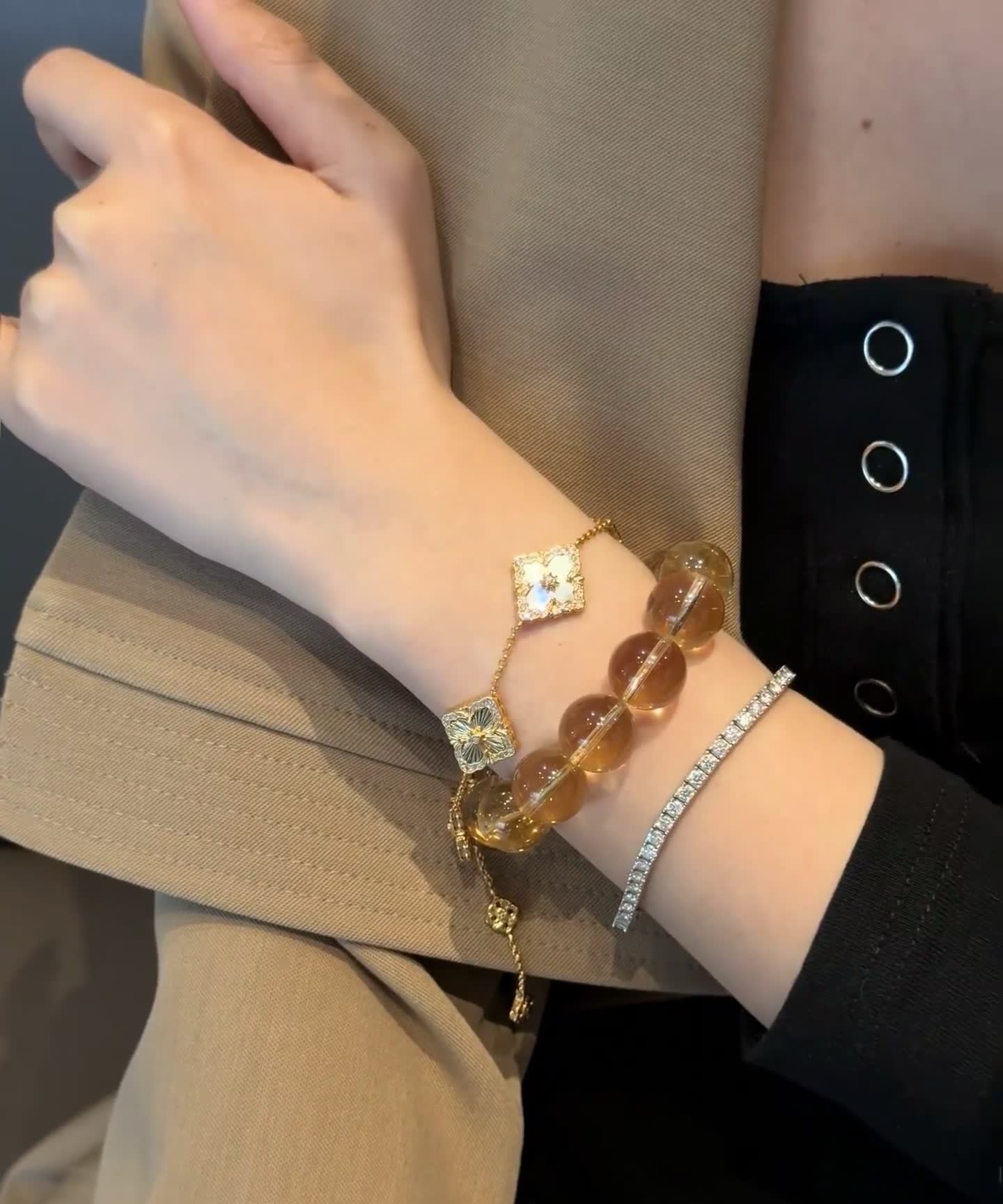 Van Cleef & Arpels Alhambra Gold and Enamel Bracelet